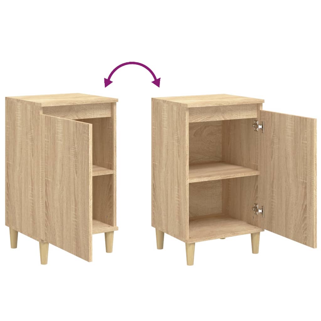 Tables de chevet 2 pcs. Chêne Sonoma 40x35x70 cm matériau bois