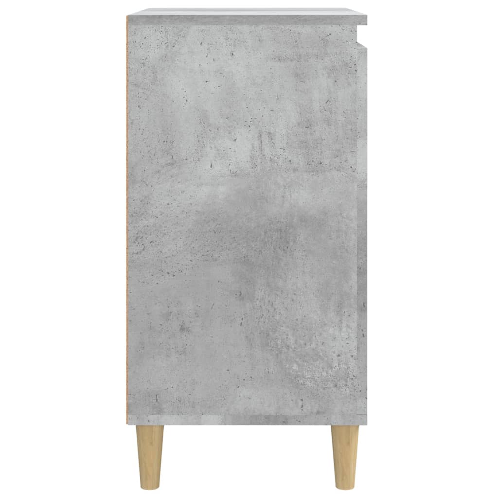 Bedside tables 2 pcs. Concrete grey 40x35x70 cm wood material