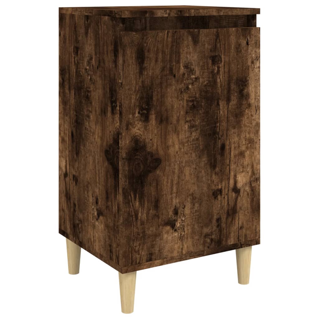 Bedside table smoked oak 40x35x70 cm wood material