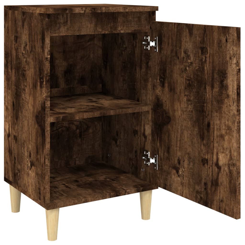 Bedside table smoked oak 40x35x70 cm wood material