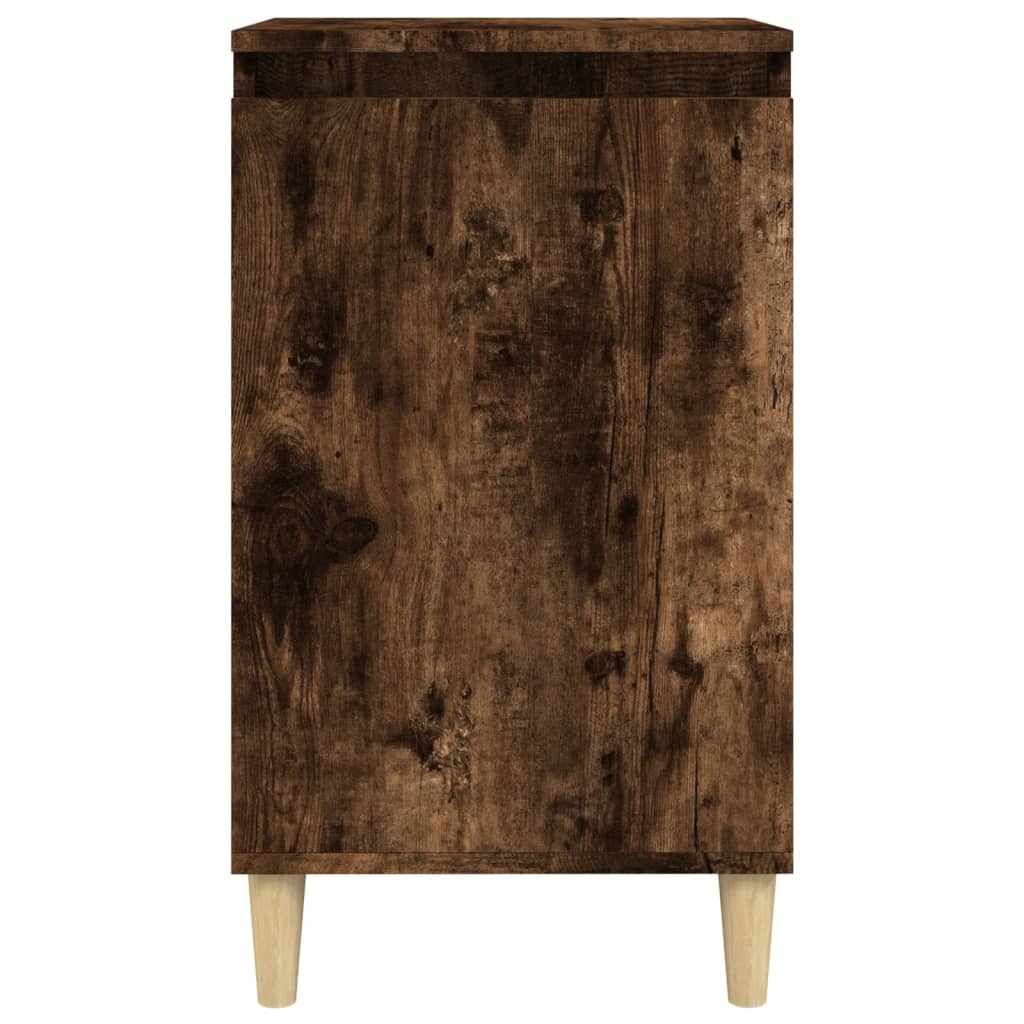 Tables de chevet 2 pcs. chêne fumé 40x35x70 cm matériau bois