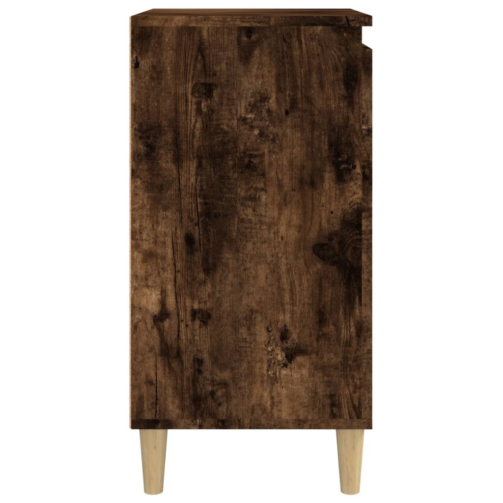 Tables de chevet 2 pcs. chêne fumé 40x35x70 cm matériau bois