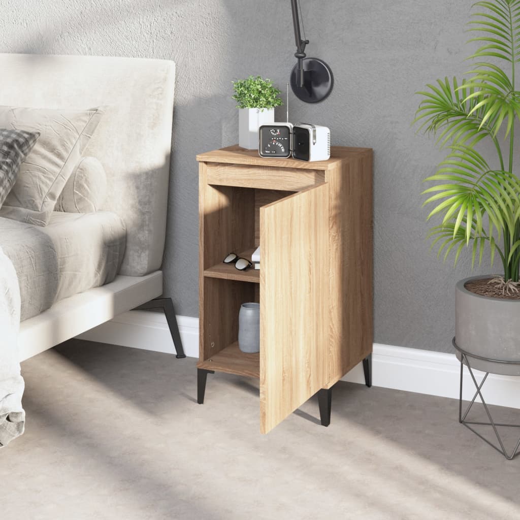 Tables de chevet 2 pcs. Chêne Sonoma 40x35x70 cm matériau bois