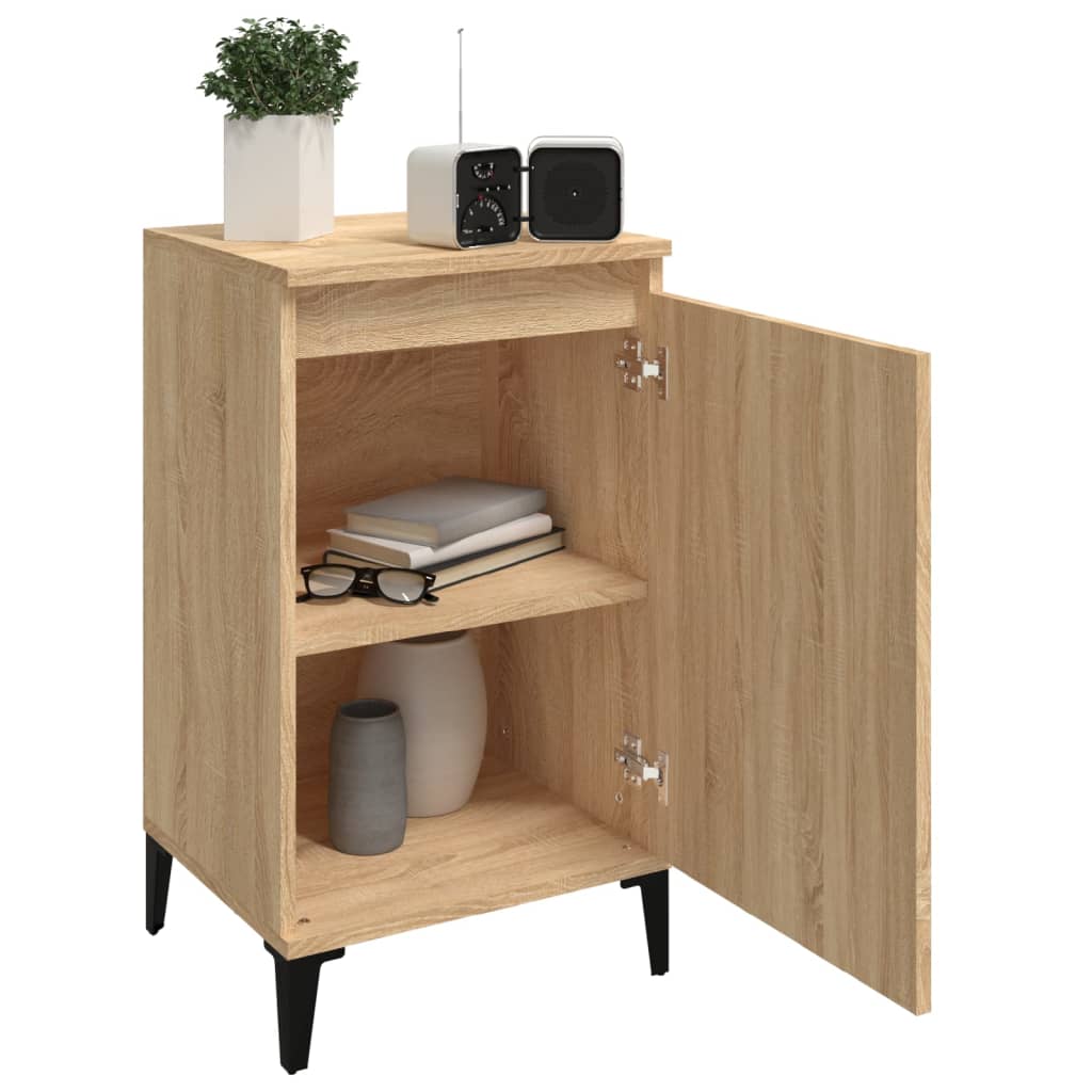 Tables de chevet 2 pcs. Chêne Sonoma 40x35x70 cm matériau bois