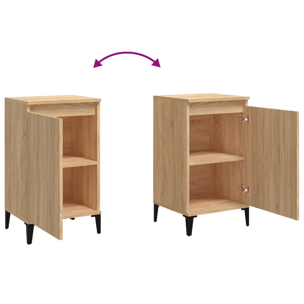 Tables de chevet 2 pcs. Chêne Sonoma 40x35x70 cm matériau bois