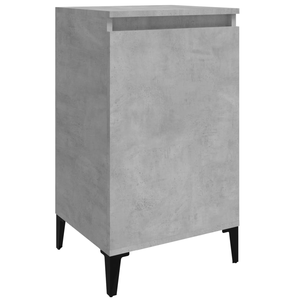 Bedside tables 2 pcs. Concrete grey 40x35x70 cm wood material