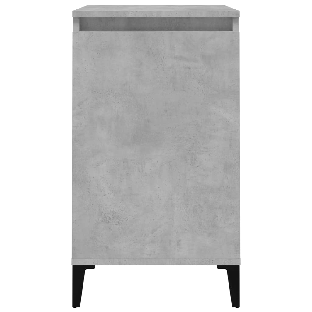 Bedside tables 2 pcs. Concrete grey 40x35x70 cm wood material