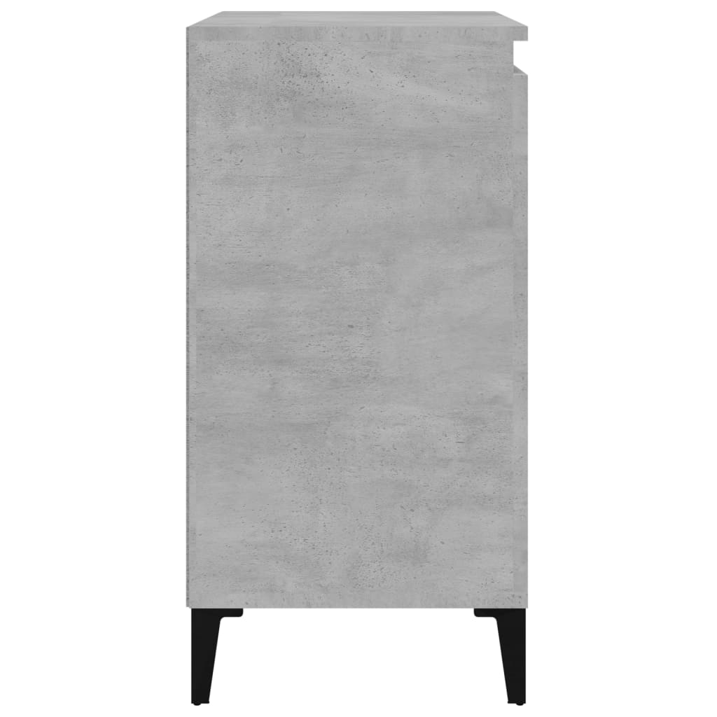 Bedside tables 2 pcs. Concrete grey 40x35x70 cm wood material
