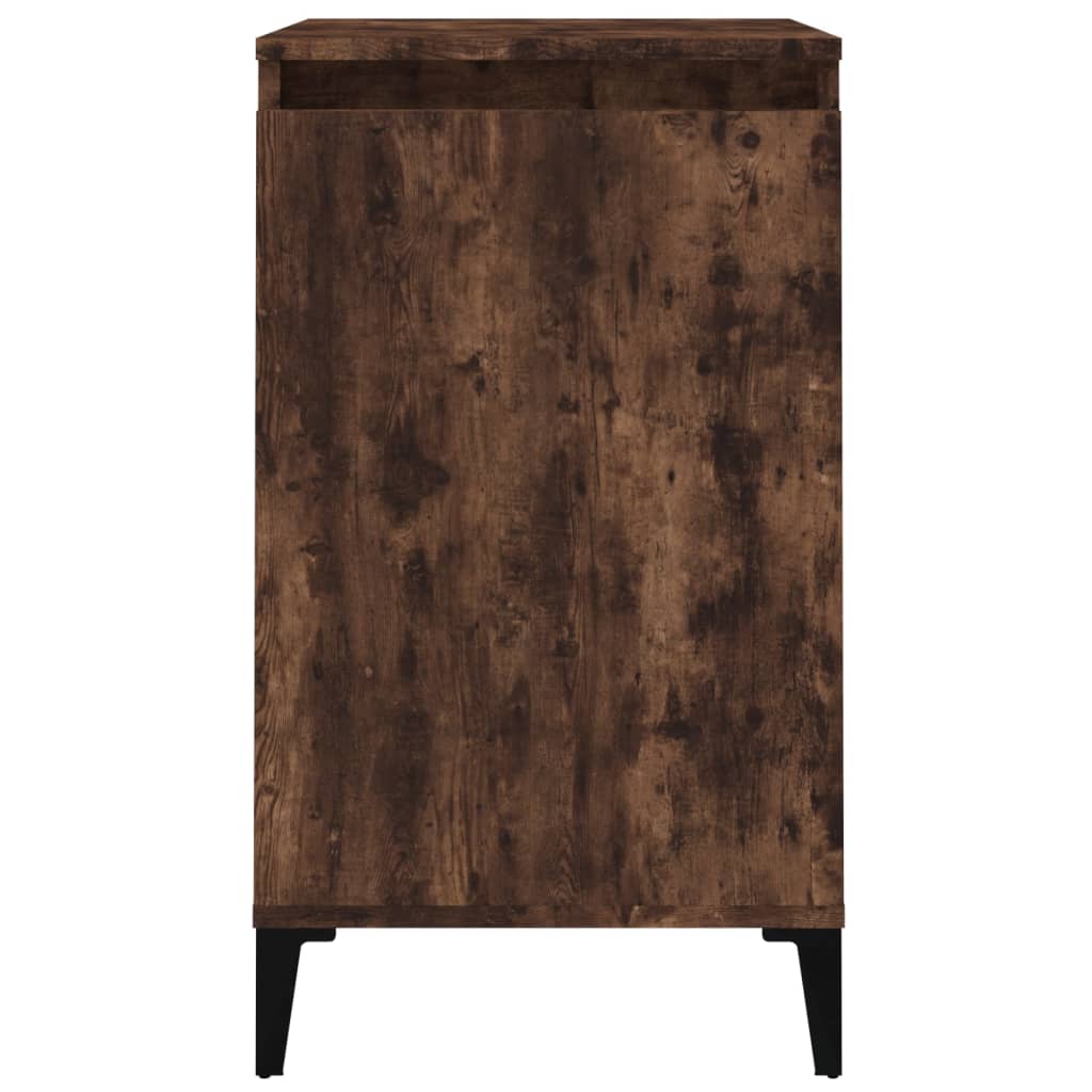 Bedside table smoked oak 40x35x70 cm wood material