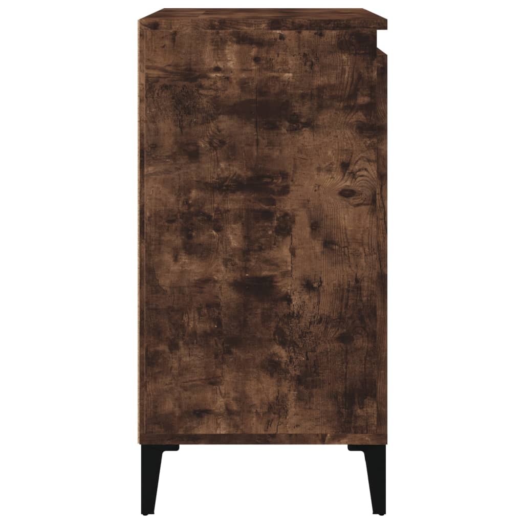 Bedside table smoked oak 40x35x70 cm wood material