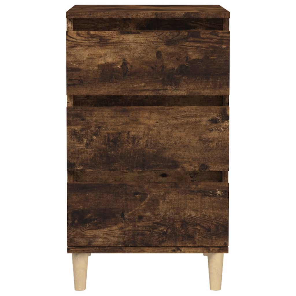 Bedside table smoked oak 40x35x70 cm wood material
