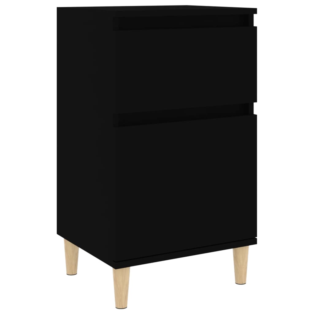 Bedside Table Black 40x35x70 cm