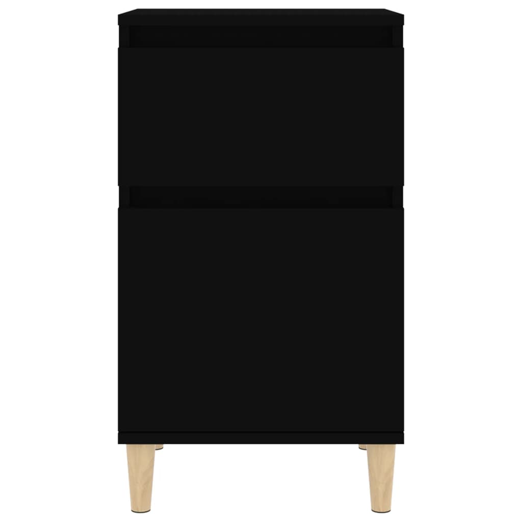 Bedside Table Black 40x35x70 cm