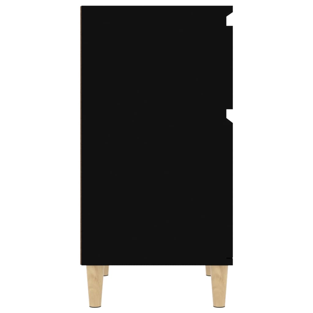 Bedside Table Black 40x35x70 cm