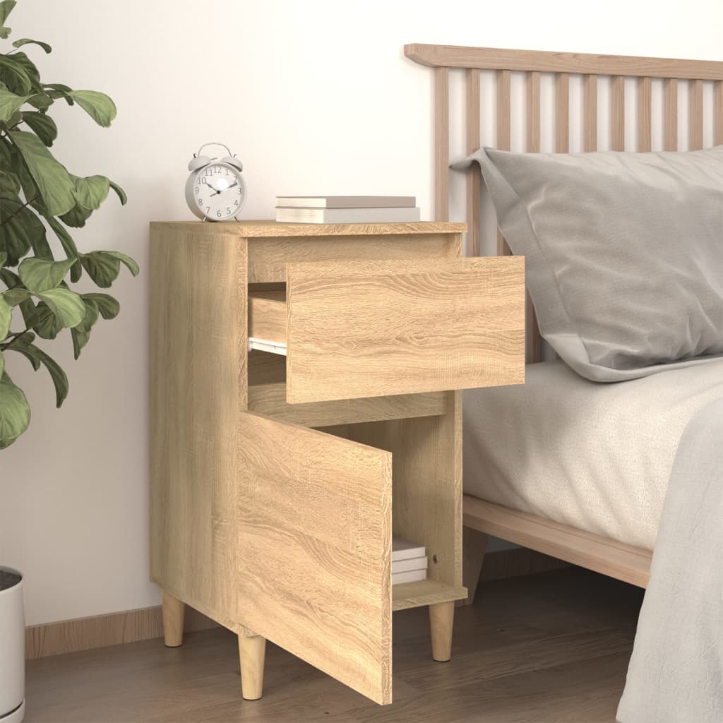 Tables de chevet 2 pcs. Chêne Sonoma 40x35x70 cm
