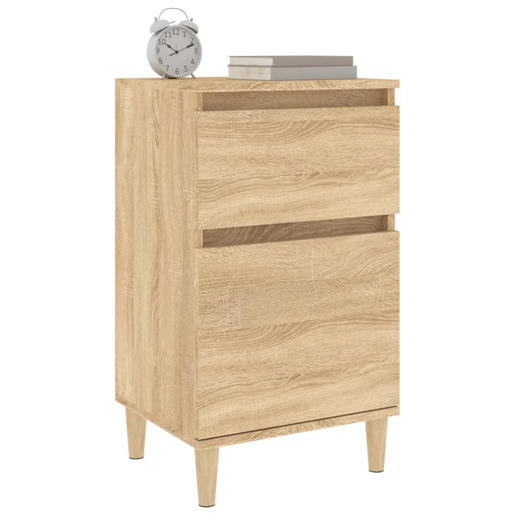 Tables de chevet 2 pcs. Chêne Sonoma 40x35x70 cm