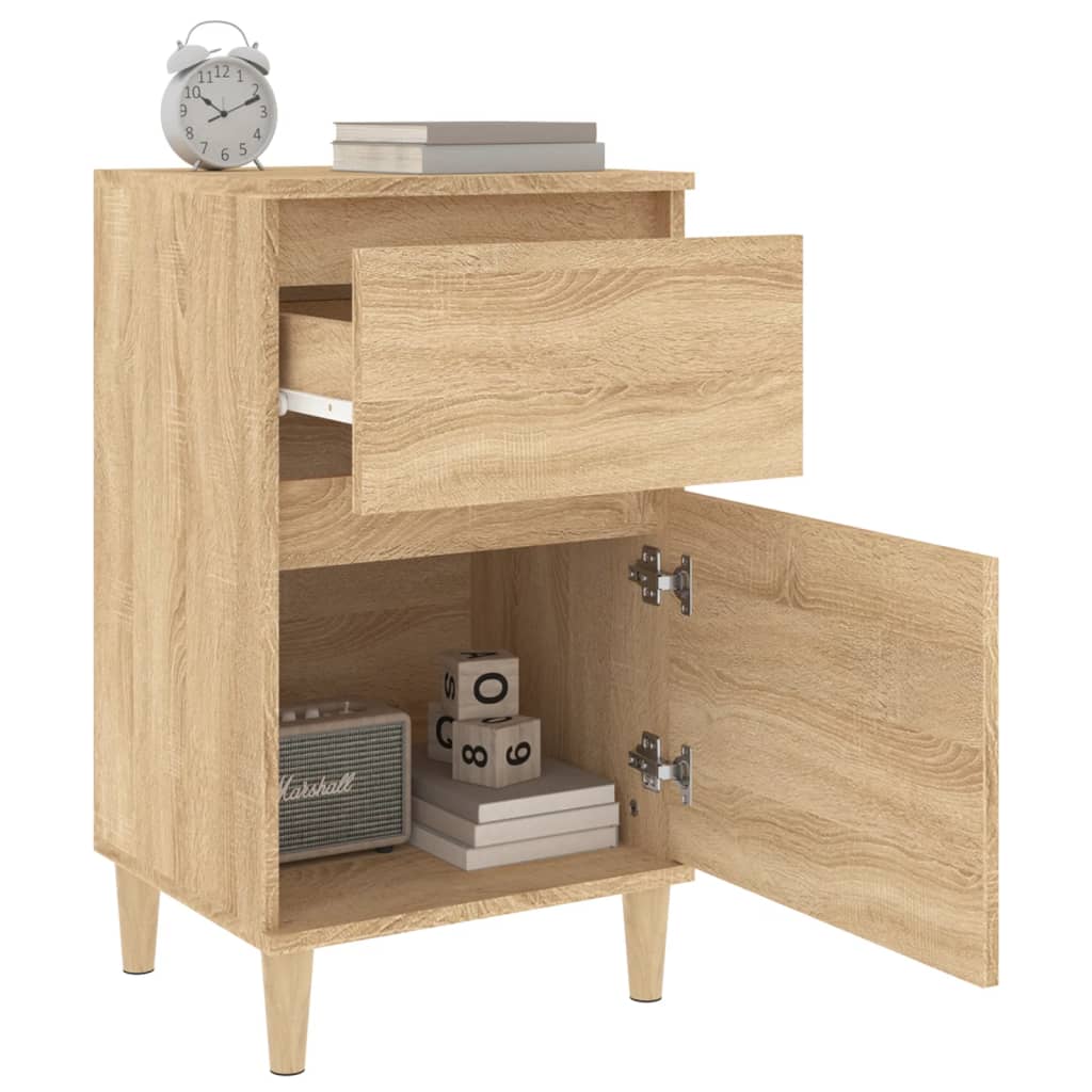 Tables de chevet 2 pcs. Chêne Sonoma 40x35x70 cm