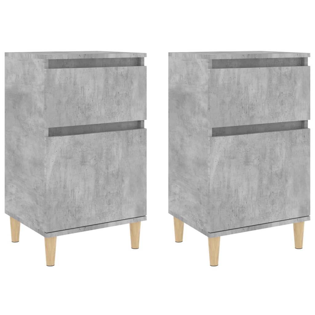 Bedside tables 2 pcs. Concrete grey 40x35x70 cm