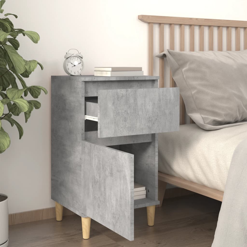 Bedside tables 2 pcs. Concrete grey 40x35x70 cm