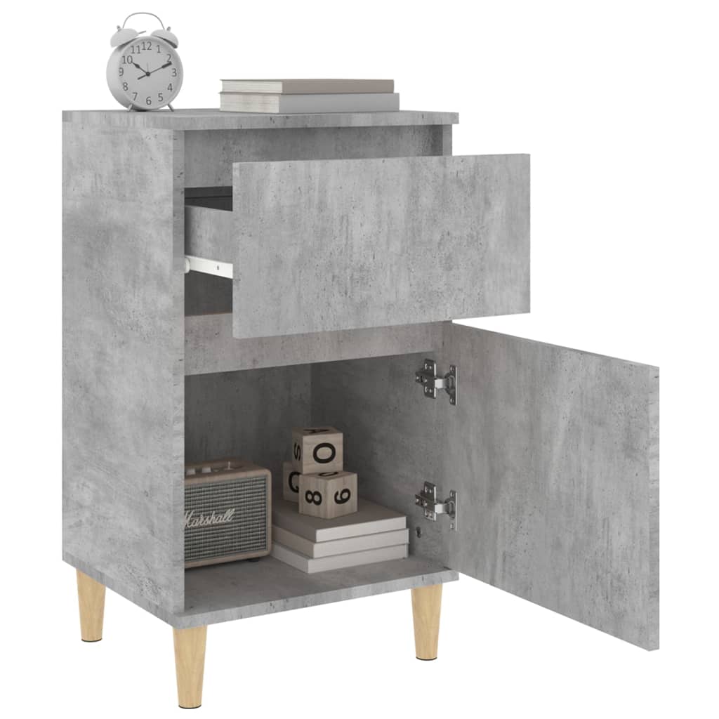 Bedside tables 2 pcs. Concrete grey 40x35x70 cm
