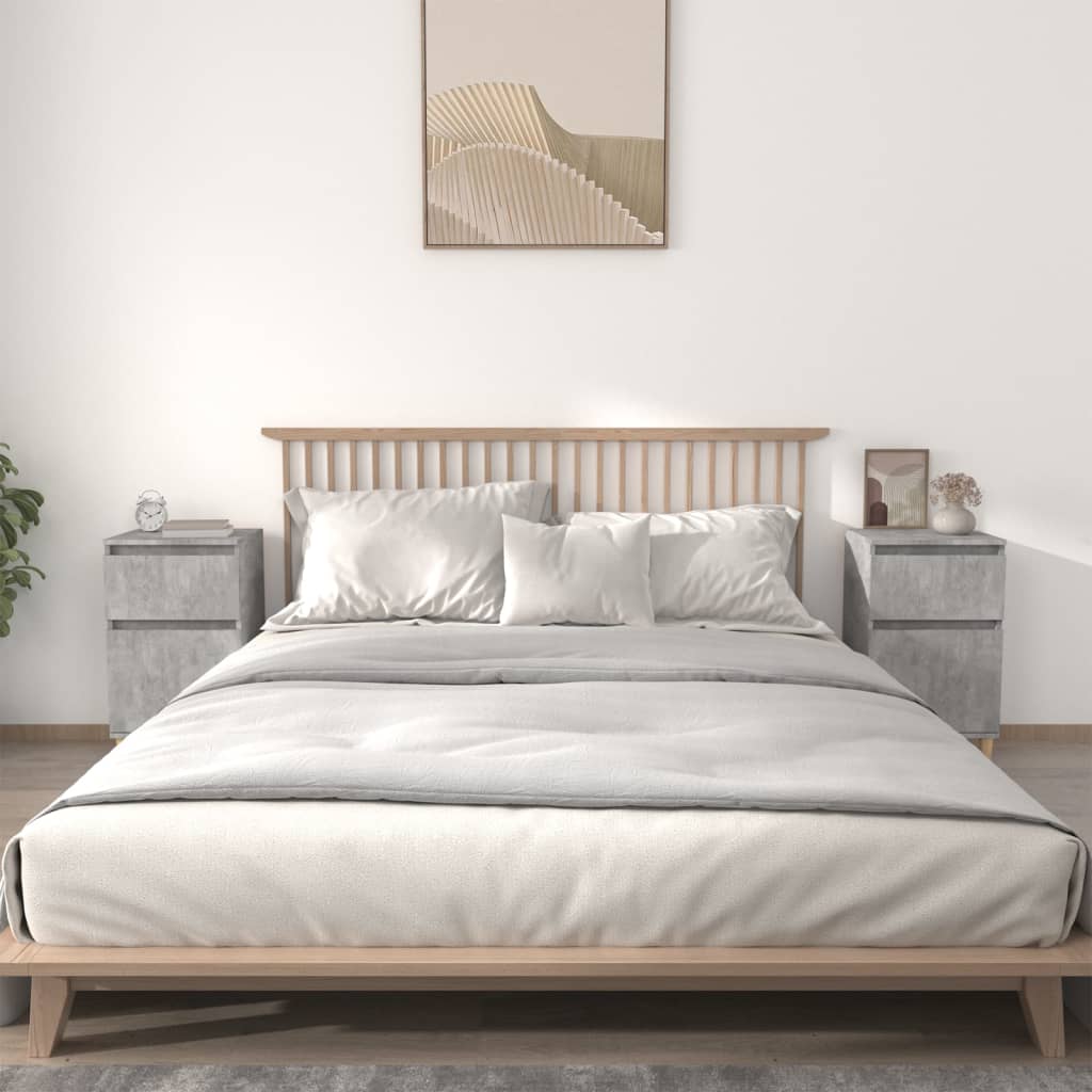 Bedside tables 2 pcs. Concrete grey 40x35x70 cm
