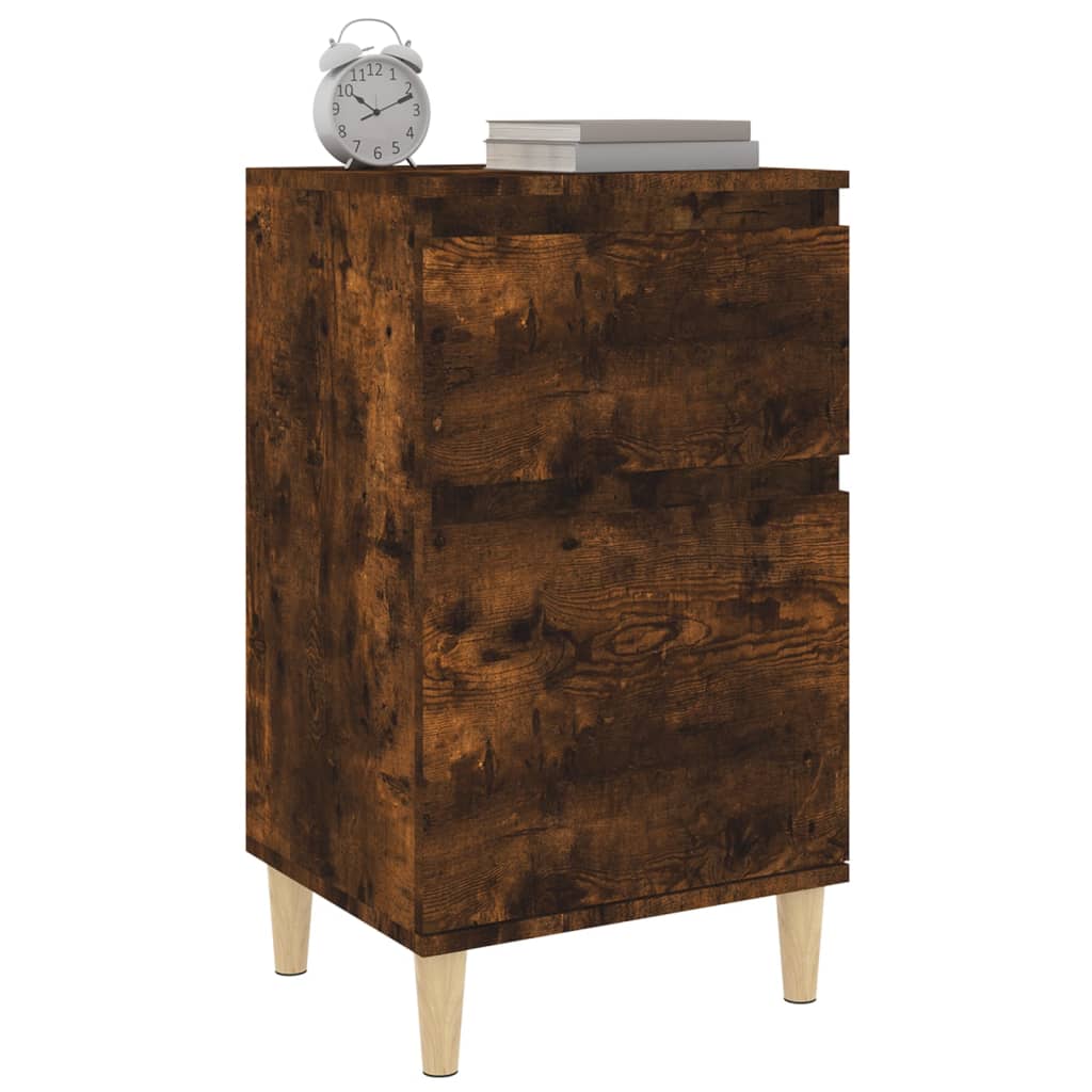 Tables de chevet 2 pcs. chêne fumé 40x35x70 cm
