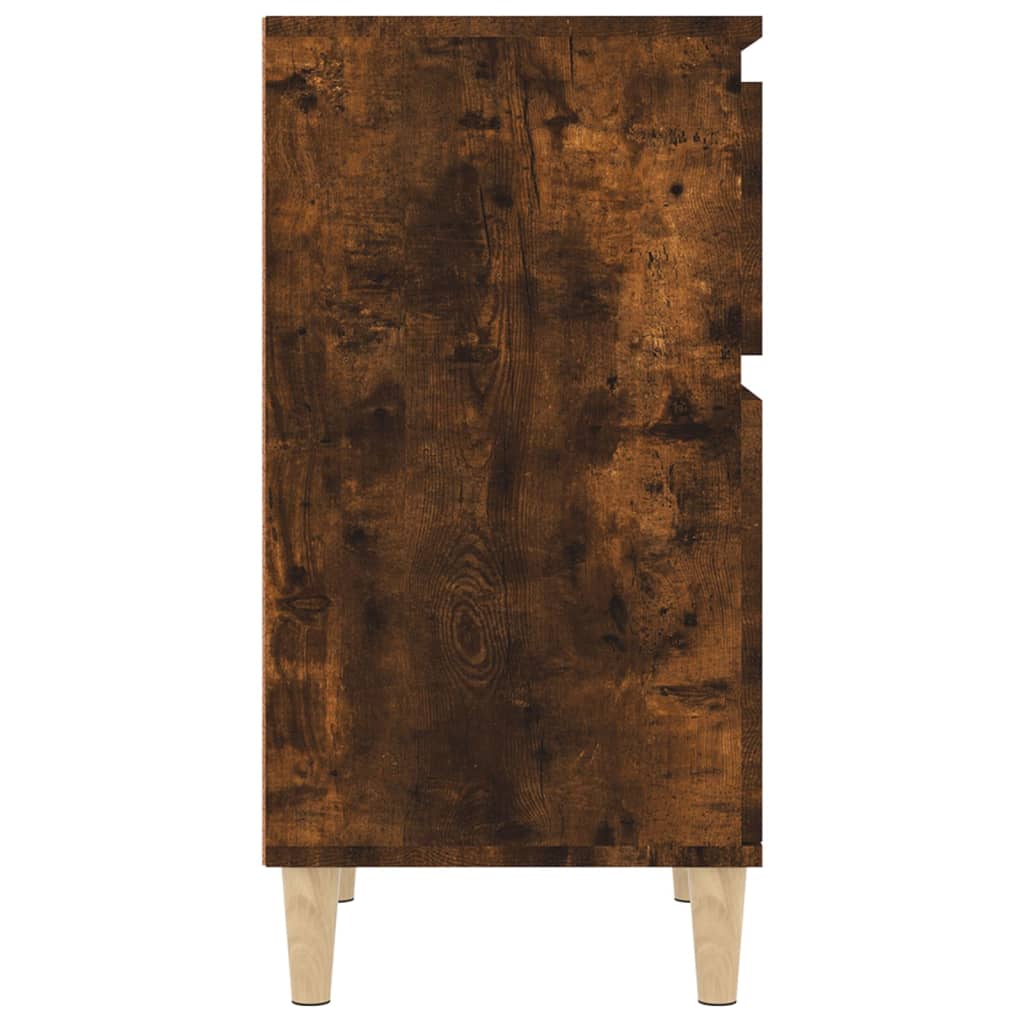 Tables de chevet 2 pcs. chêne fumé 40x35x70 cm