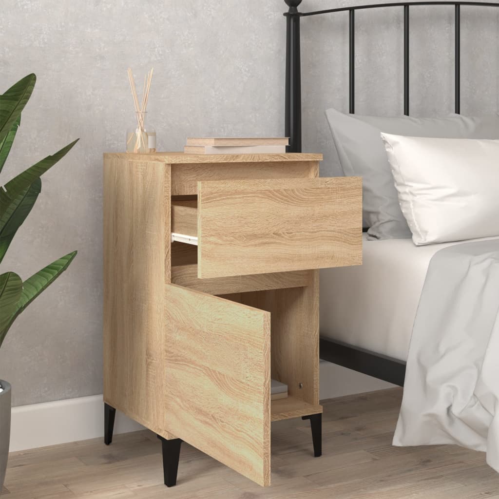 Tables de chevet 2 pcs. Chêne Sonoma 40x35x70 cm