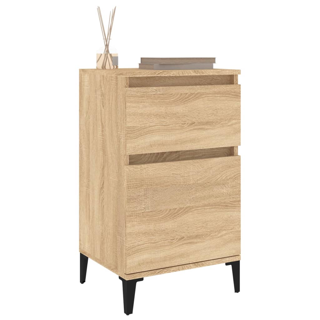 Tables de chevet 2 pcs. Chêne Sonoma 40x35x70 cm
