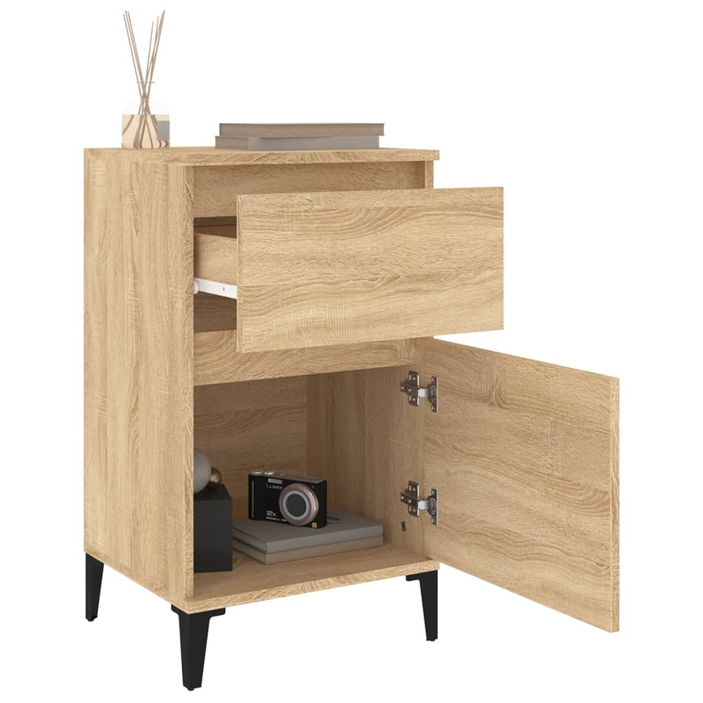 Tables de chevet 2 pcs. Chêne Sonoma 40x35x70 cm