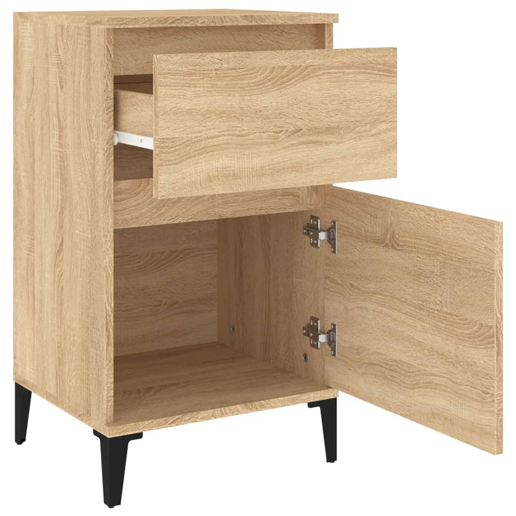 Tables de chevet 2 pcs. Chêne Sonoma 40x35x70 cm