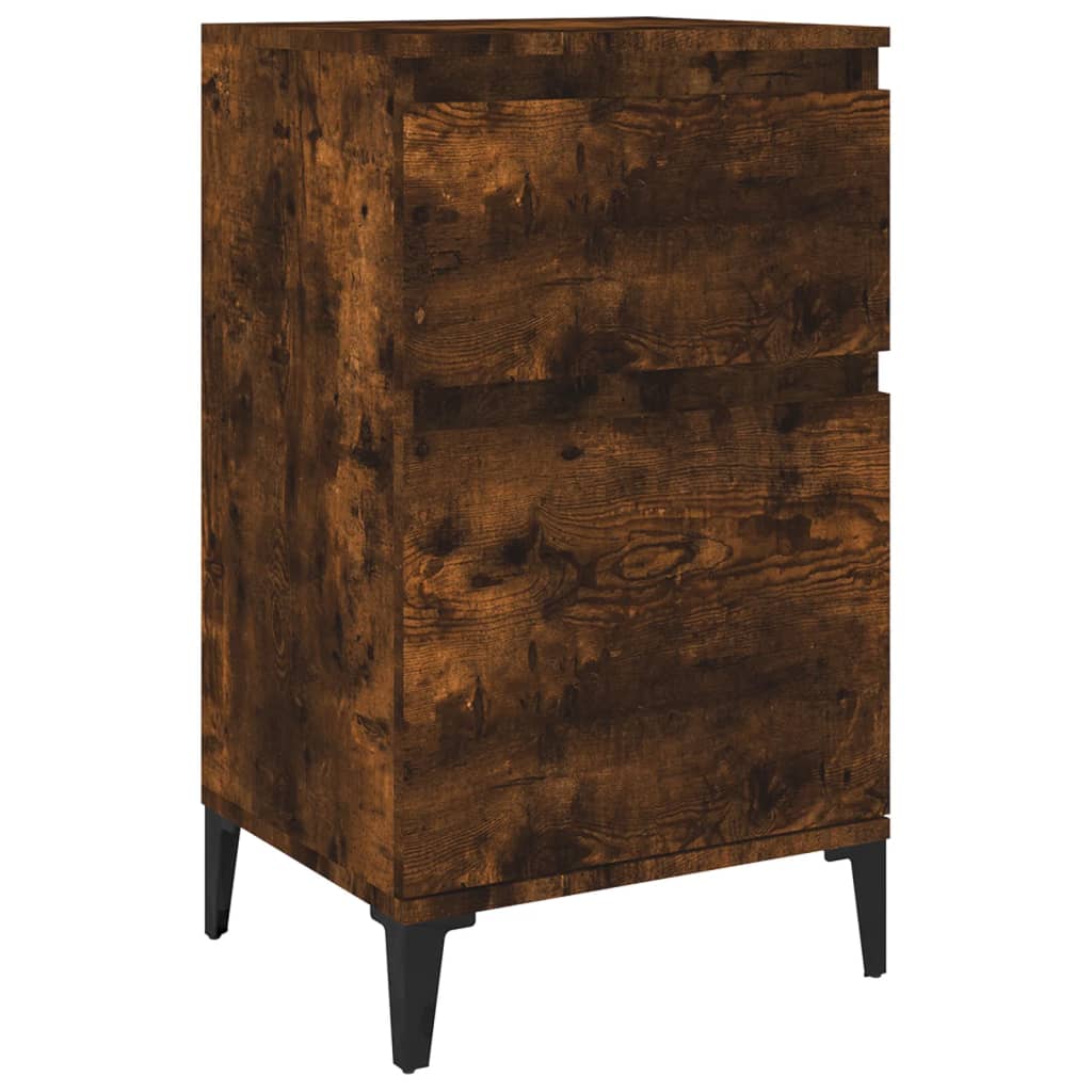 Bedside table smoked oak 40x35x70 cm
