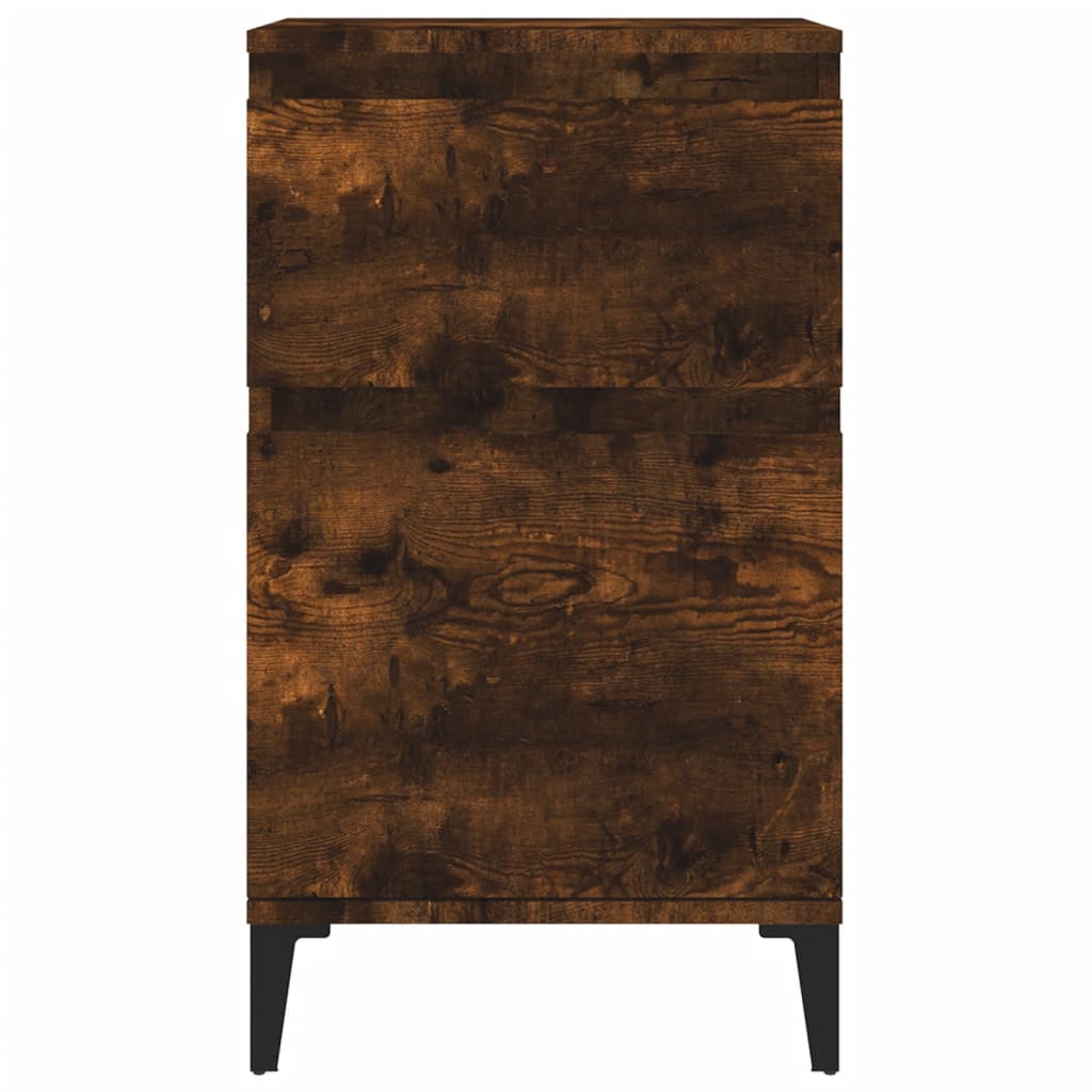 Tables de chevet 2 pcs. chêne fumé 40x35x70 cm