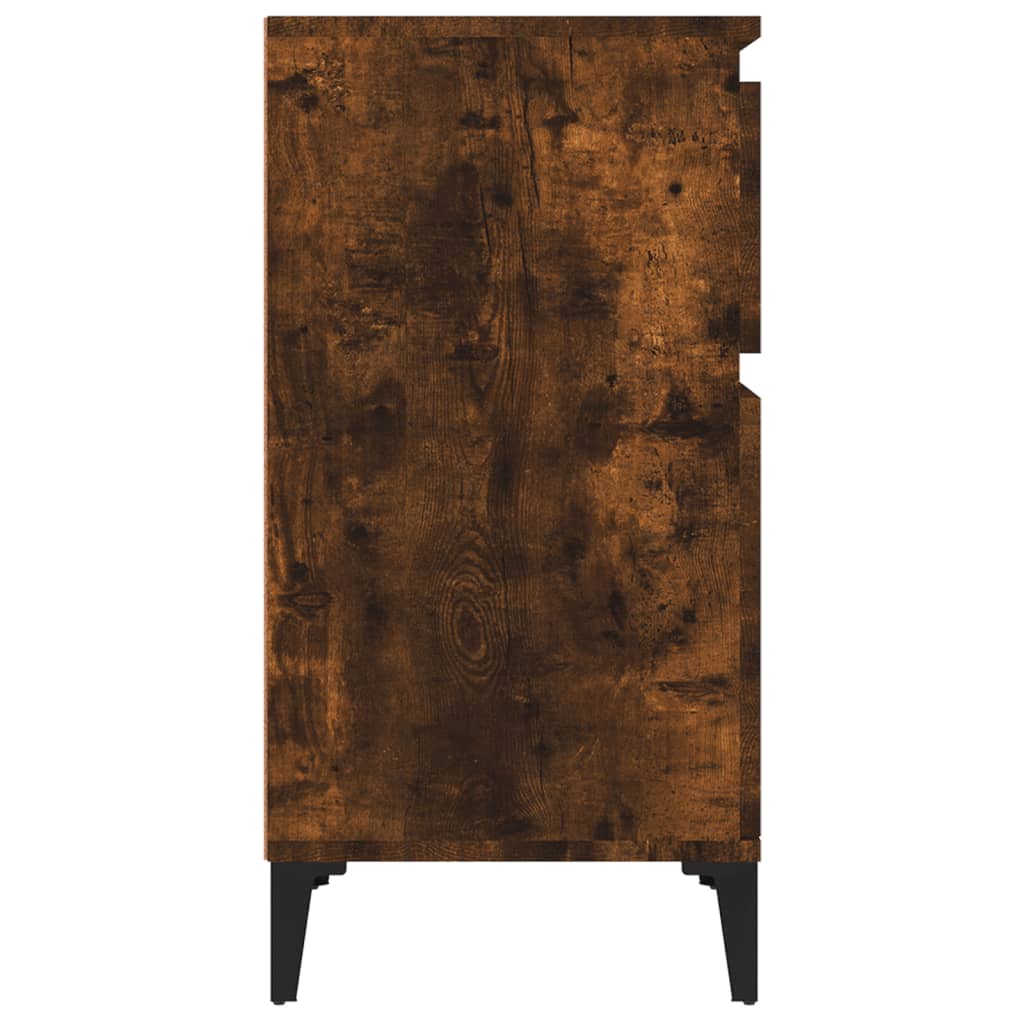 Tables de chevet 2 pcs. chêne fumé 40x35x70 cm