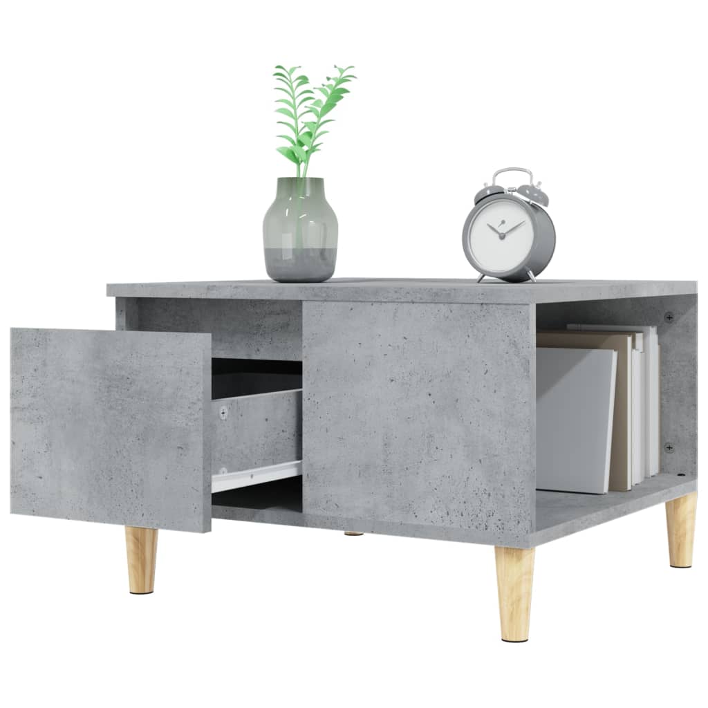 Table basse gris béton 55x55x36,5 cm en bois