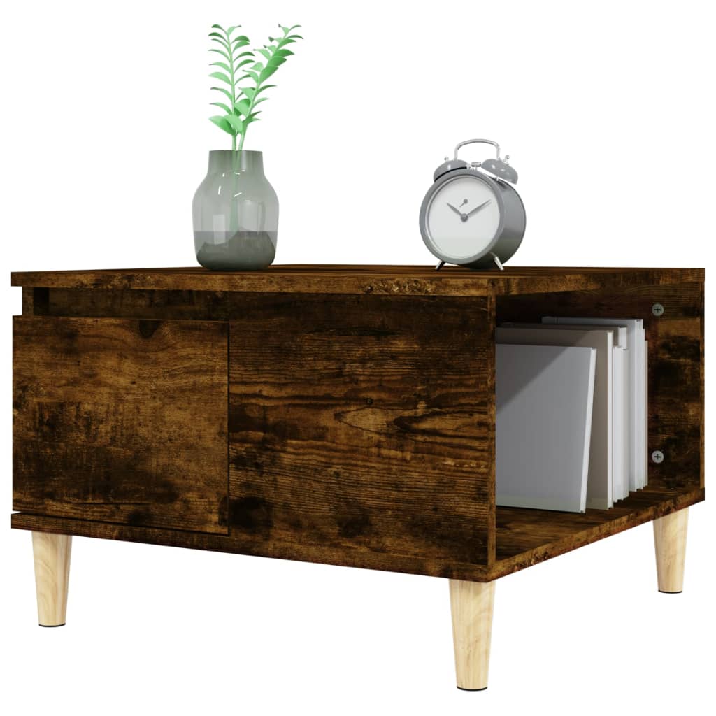 Coffee table smoked oak 55x55x36.5 cm wood material