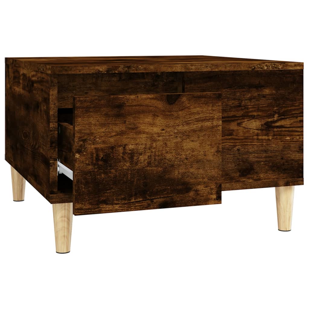 Coffee table smoked oak 55x55x36.5 cm wood material