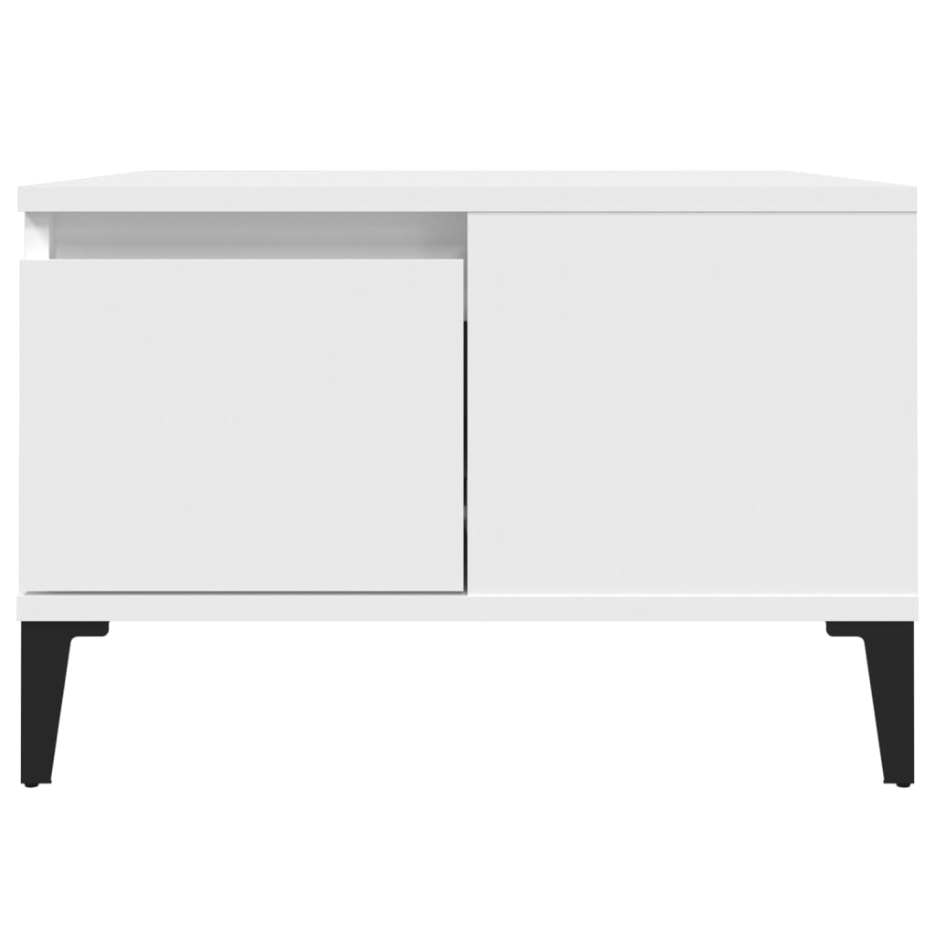 Coffee Table White 55x55x36.5 cm Wood Material