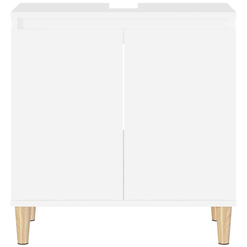 Washbasin Cabinet White 58x33x60 cm Wood Material