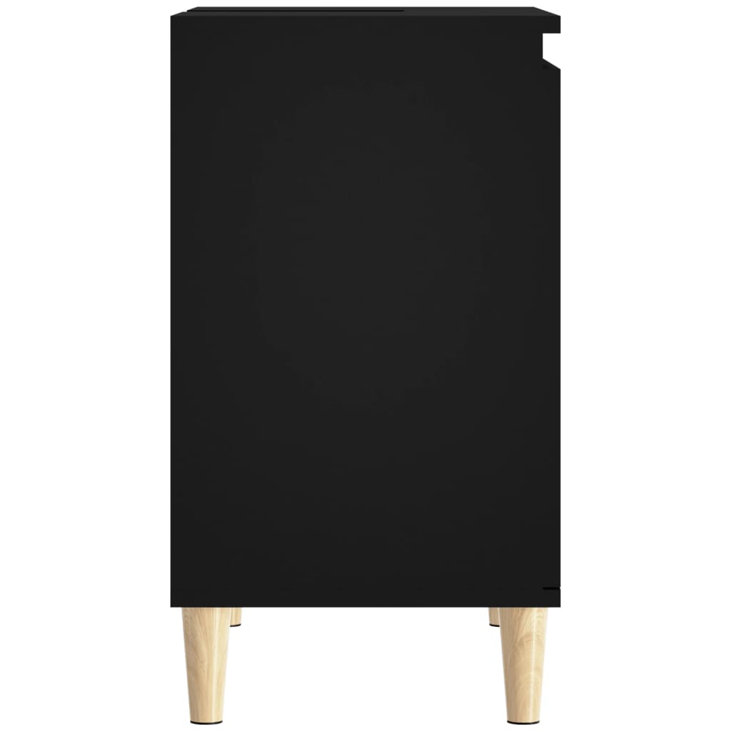 Washbasin Cabinet Black 58x33x60 cm Wood Material