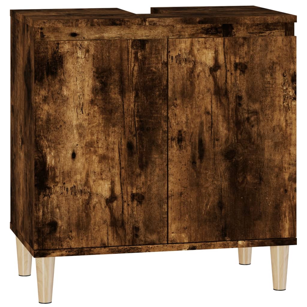 Washbasin base cabinet smoked oak 58x33x60 cm wood material
