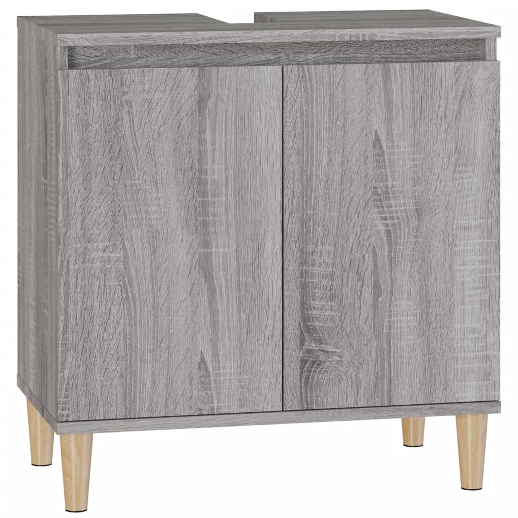 Washbasin Cabinet Grey Sonoma 58x33x60 cm Wood Material