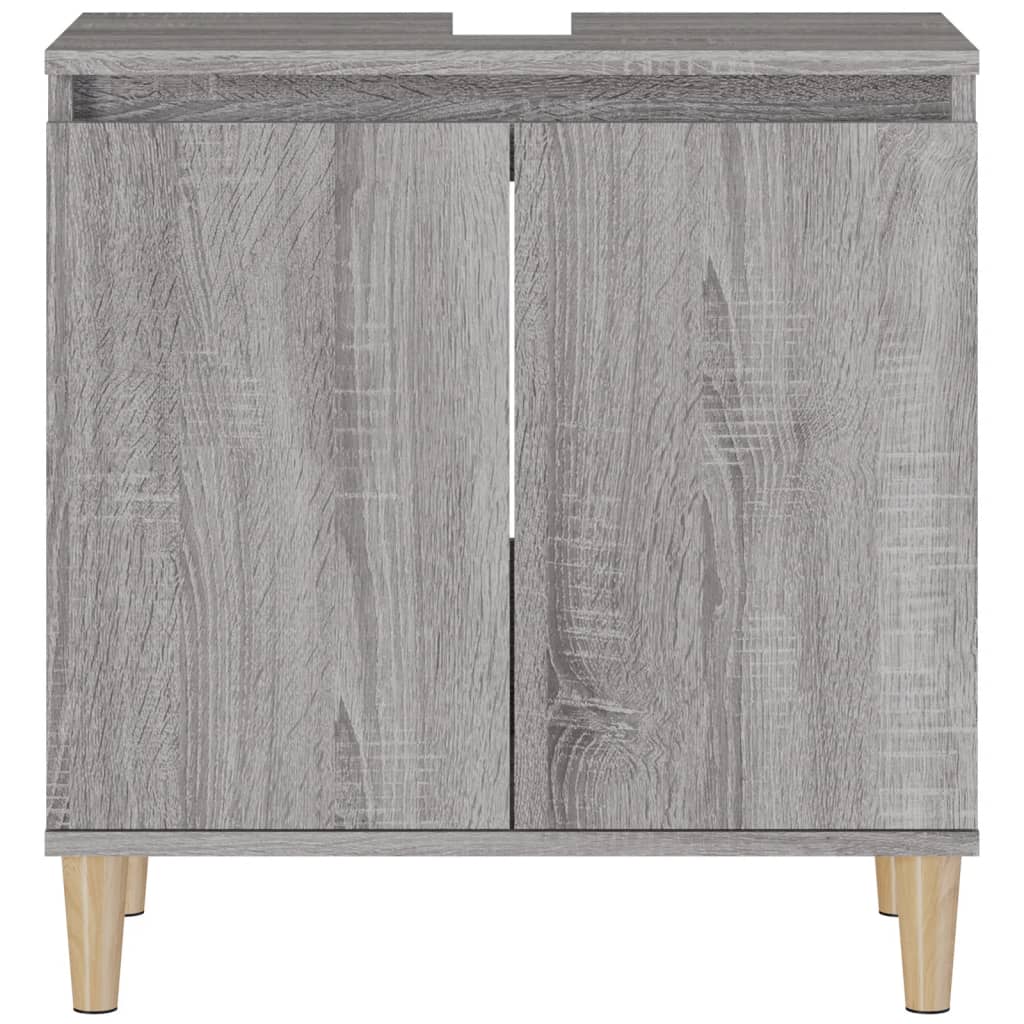Washbasin Cabinet Grey Sonoma 58x33x60 cm Wood Material