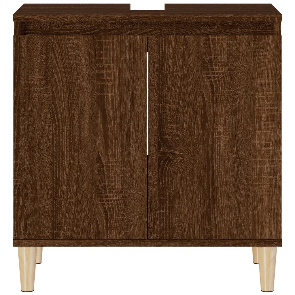 Washbasin Cabinet Brown Oak Look 58x33x60 cm