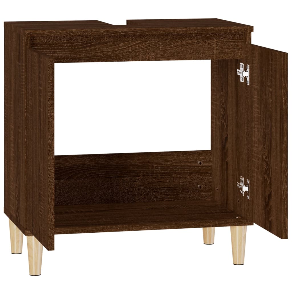 Washbasin Cabinet Brown Oak Look 58x33x60 cm