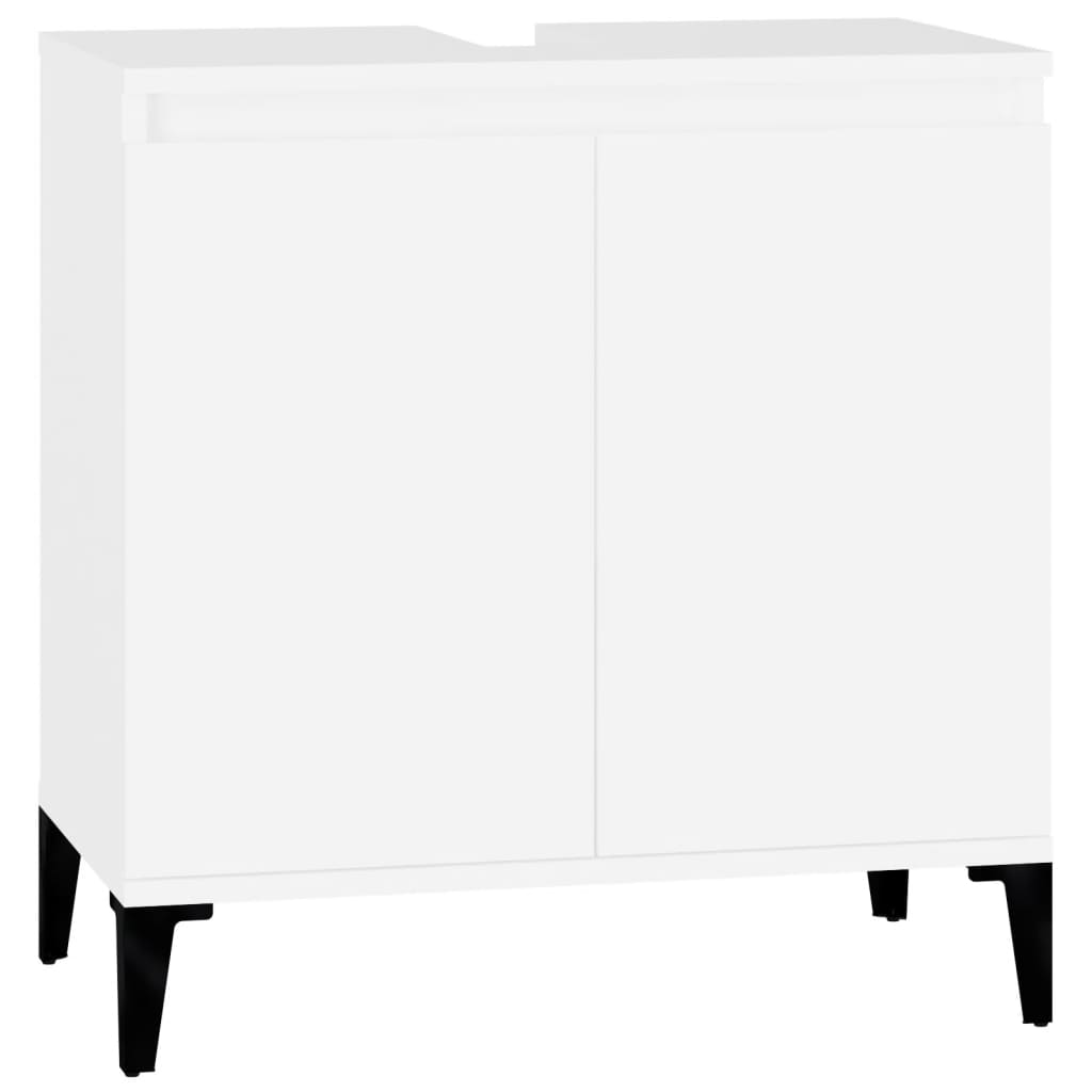 Washbasin Cabinet White 58x33x60 cm Wood Material