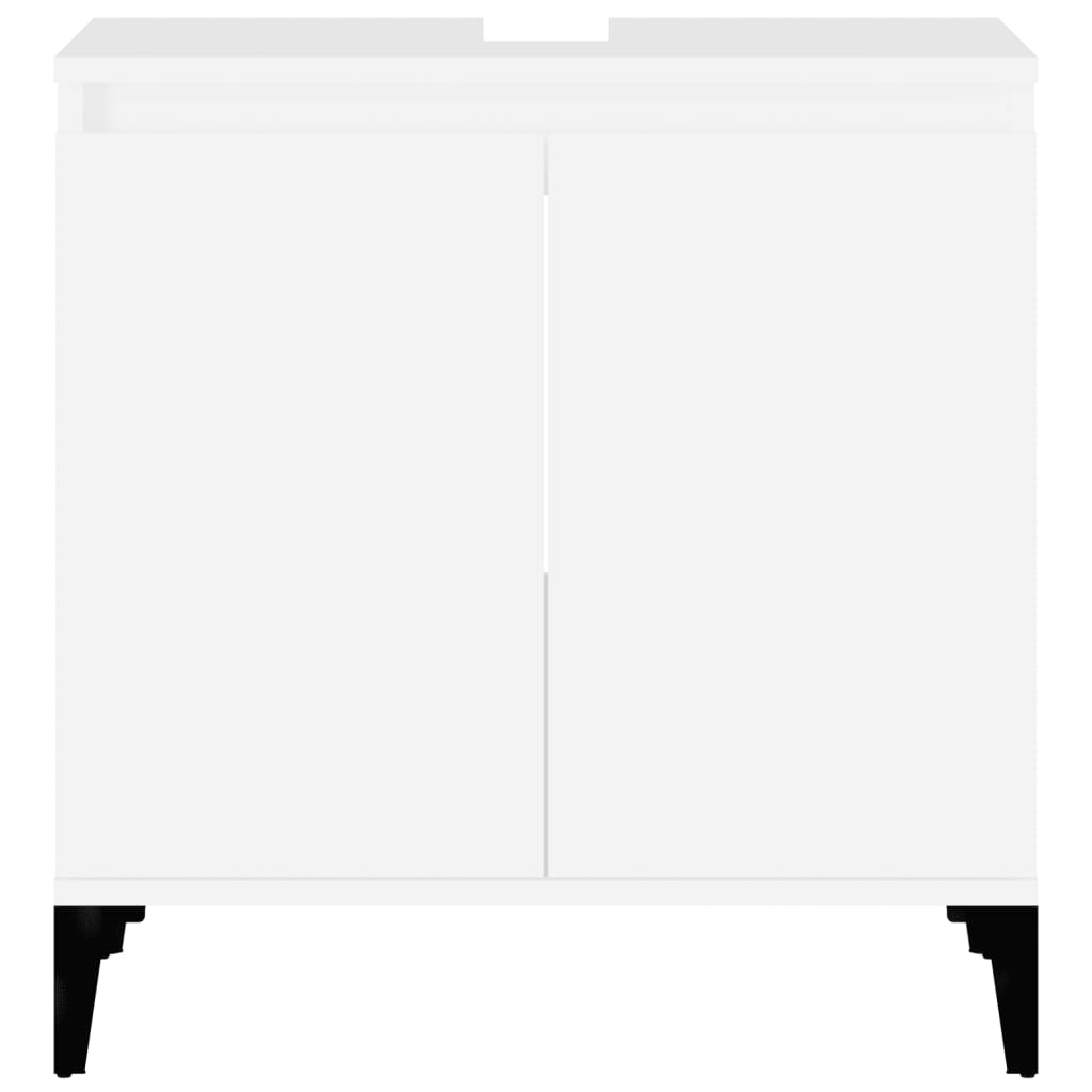 Washbasin Cabinet White 58x33x60 cm Wood Material