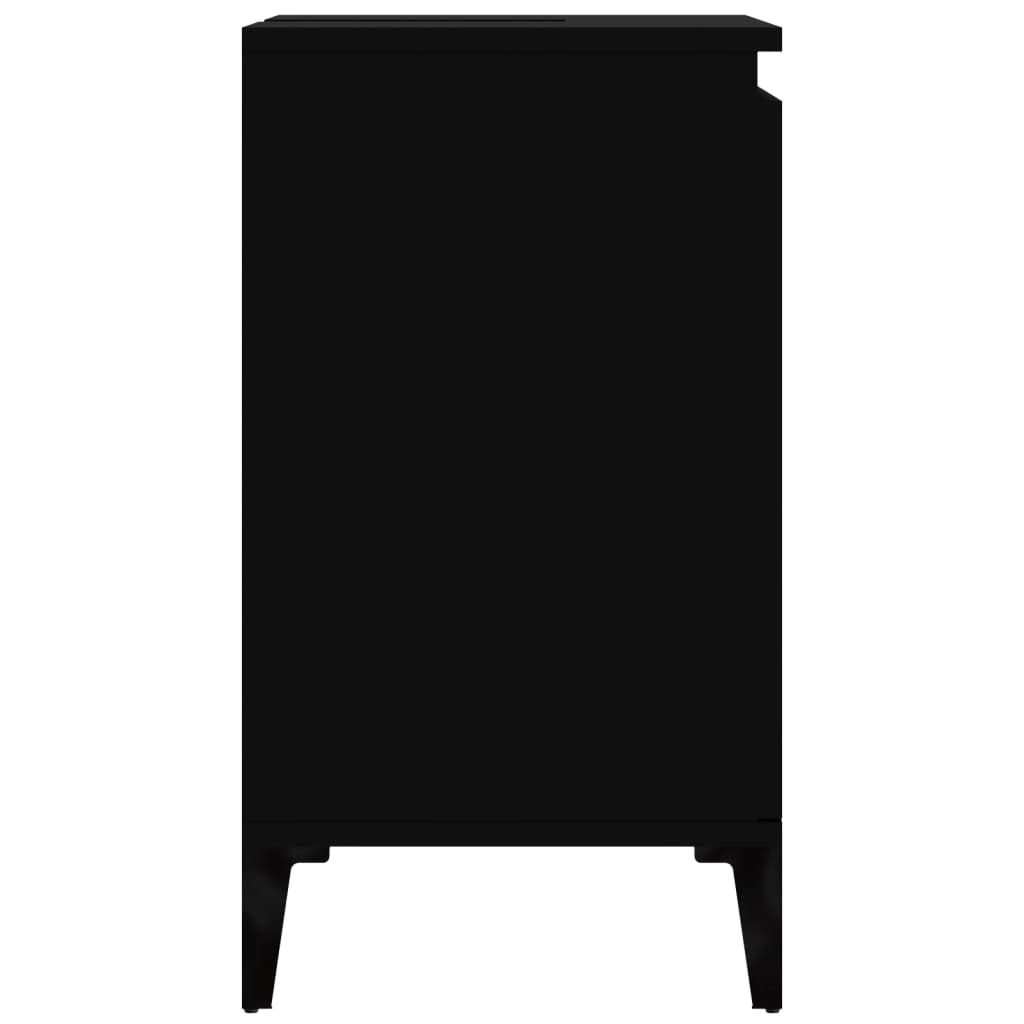 Washbasin Cabinet Black 58x33x60 cm Wood Material