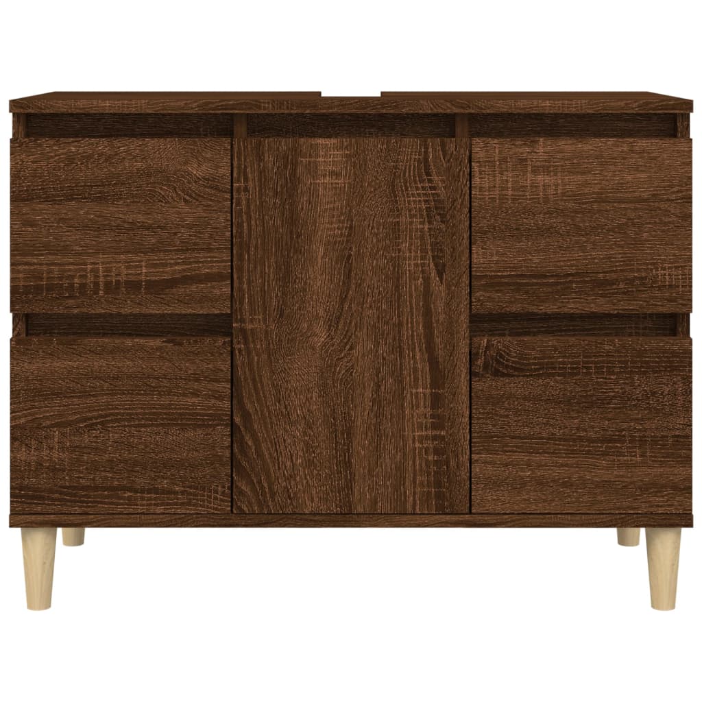 Washbasin Cabinet Brown Oak Look 80x33x60 cm