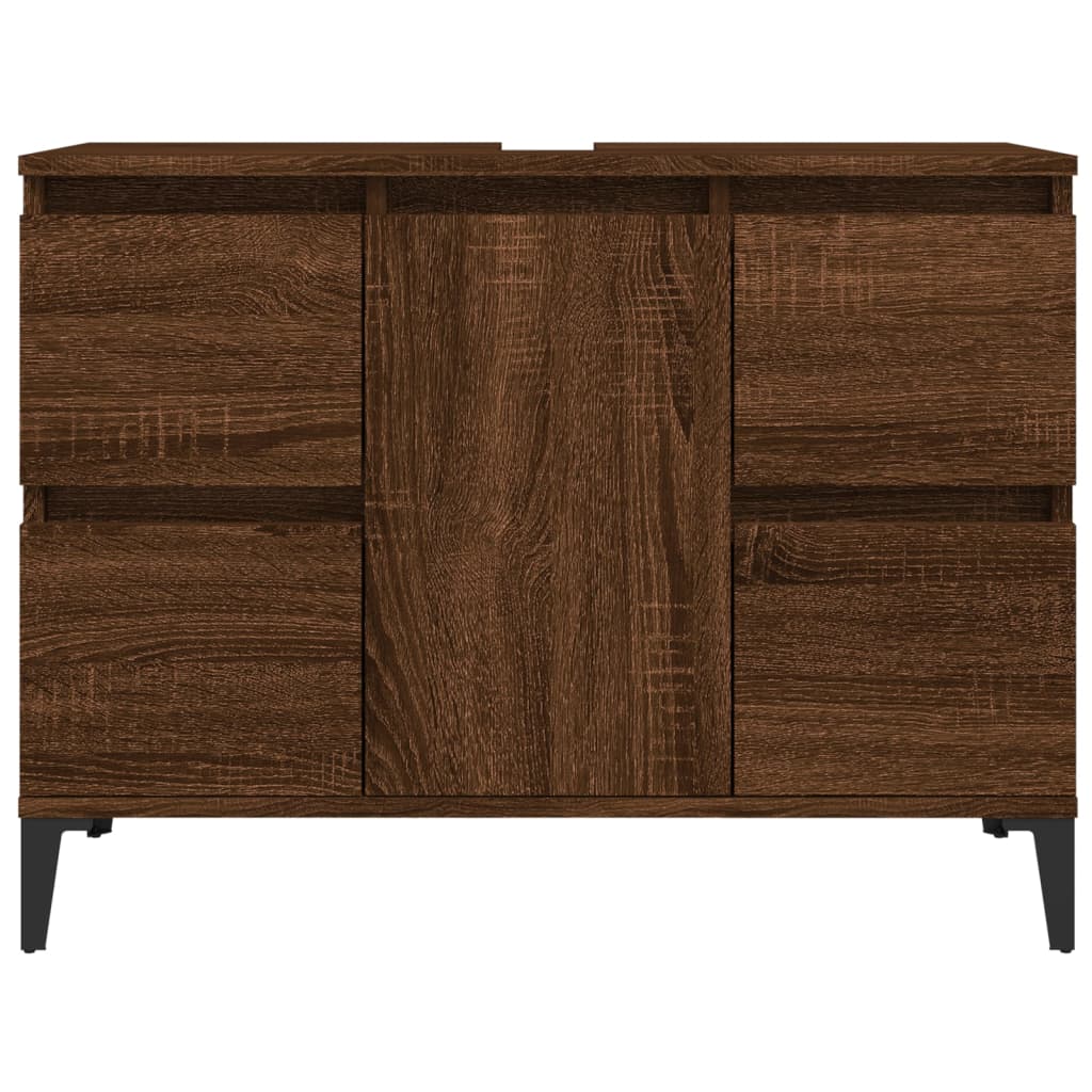 Washbasin Cabinet Brown Oak Look 80x33x60 cm